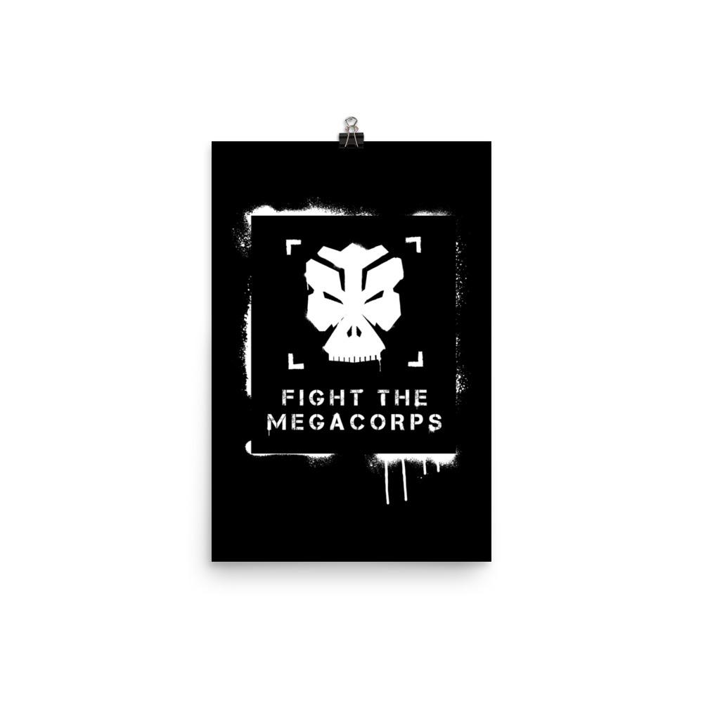 FIGHT THE MEGACORPS P3 Poster Embattled Clothing 12×18 