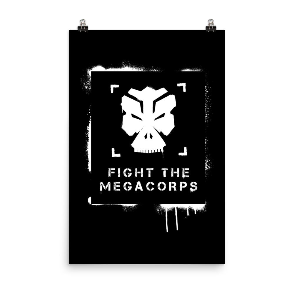 FIGHT THE MEGACORPS P3 Poster Embattled Clothing 24×36 