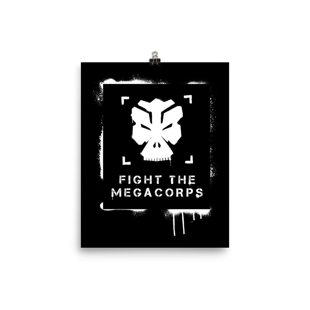 FIGHT THE MEGACORPS P3 Poster Embattled Clothing 8×10 