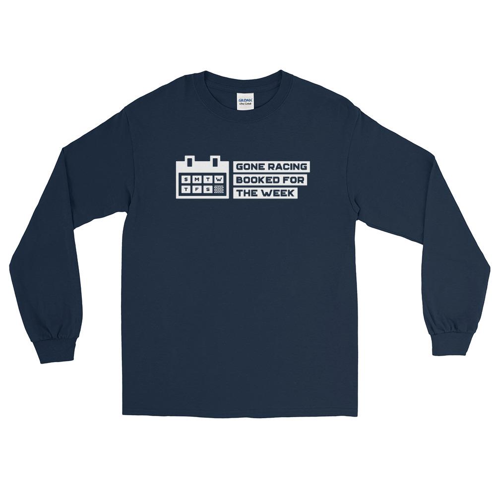 GONE RACING BOOKED FOR THE WEEK Long Sleeve Shirt Embattled Clothing Navy S 
