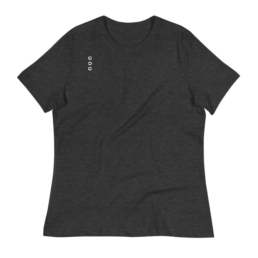 HOROLOGY EMPRESS Women's Relaxed T-Shirt Embattled Clothing Dark Grey Heather S 