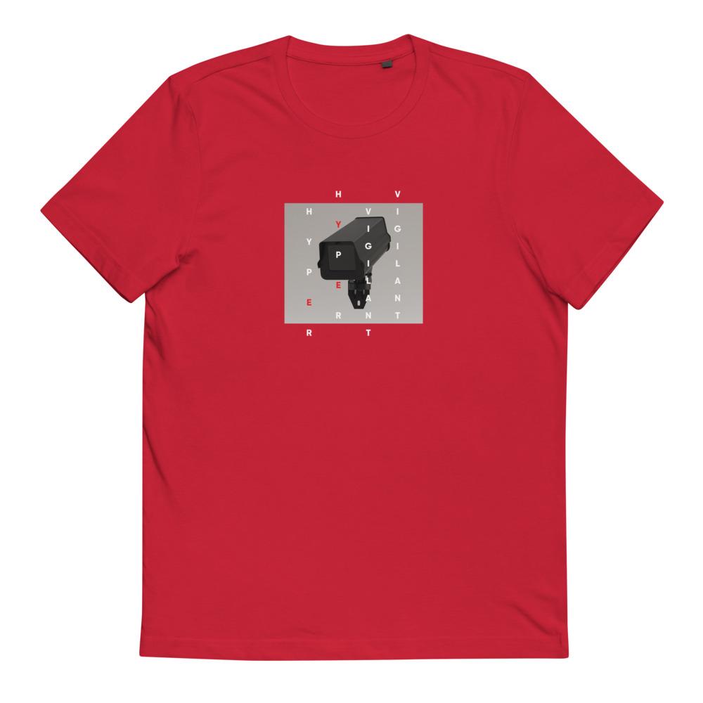 Hypervigilant Citizen Organic Cotton T-Shirt Embattled Clothing Red S 