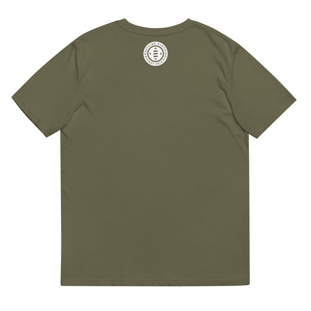 IN SCI-FI WE TRUST organic cotton t-shirt Embattled Clothing Khaki S 