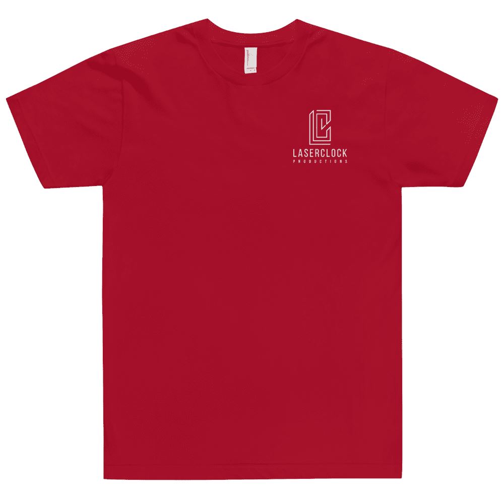 LASERCLOCK PRODUCTIONS PREMIUM LOGO T-Shirt T-Shirt Embattled Clothing Red XS 