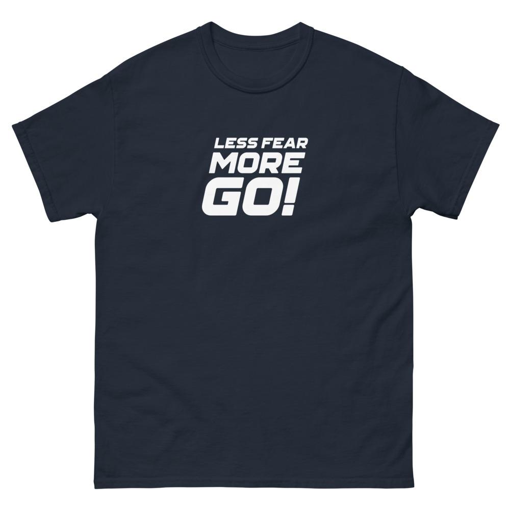 LESS FEAR MORE GO! heavyweight tee Embattled Clothing Navy S 