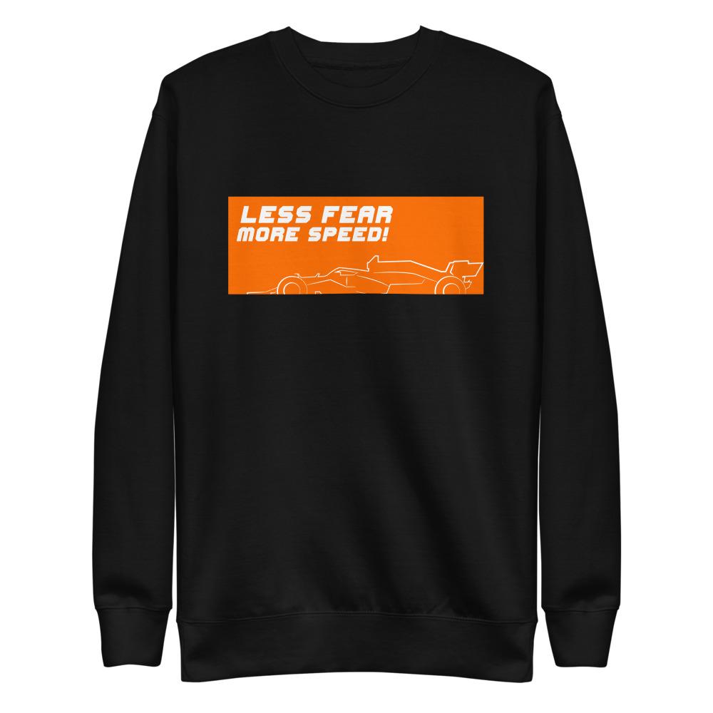 LESS FEAR MORE SPEED! 2.0 Fleece Pullover Embattled Clothing Black S 
