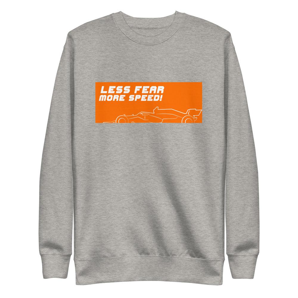 LESS FEAR MORE SPEED! 2.0 Fleece Pullover Embattled Clothing Carbon Grey S 