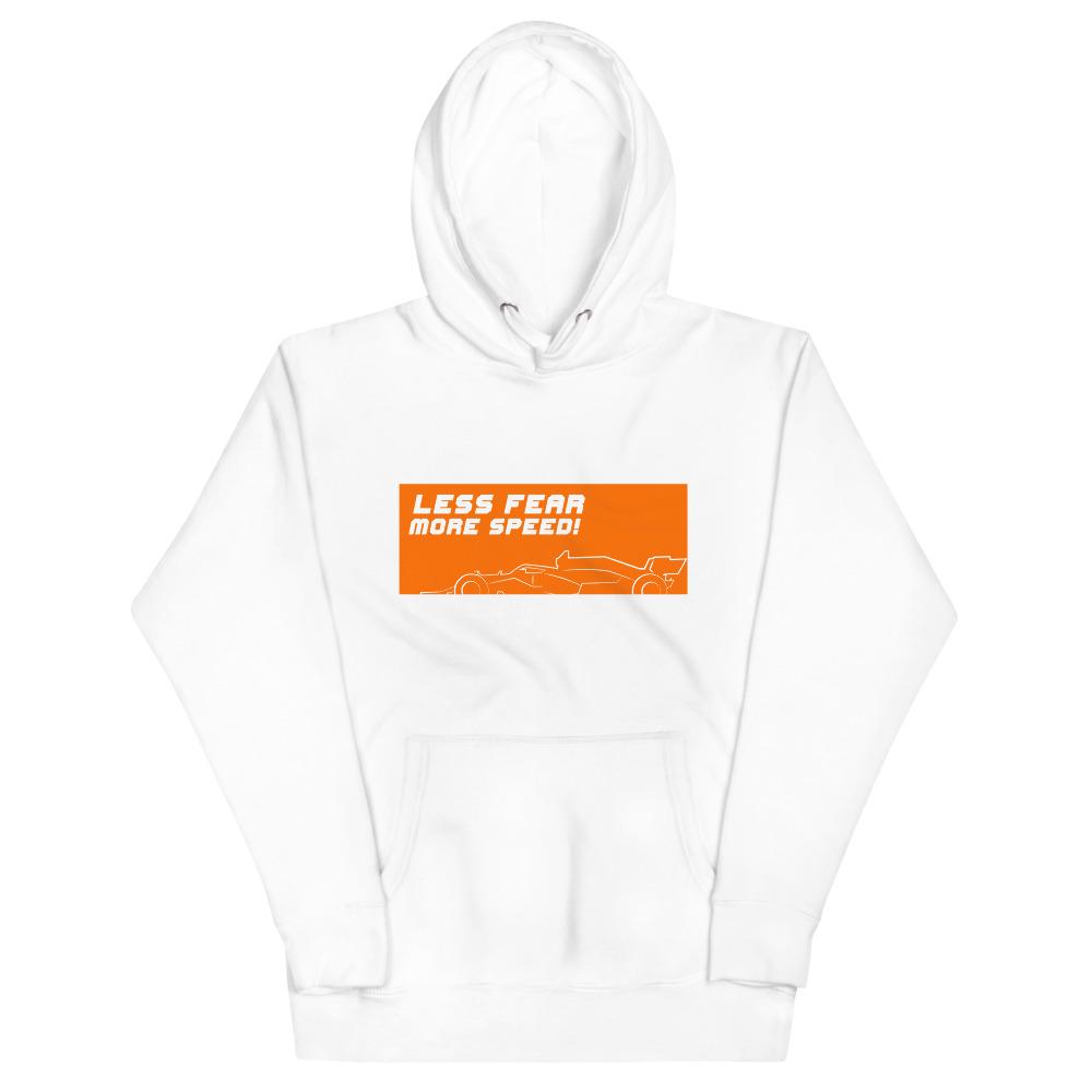 LESS FEAR MORE SPEED! 2.0 Hoodie Embattled Clothing White S 