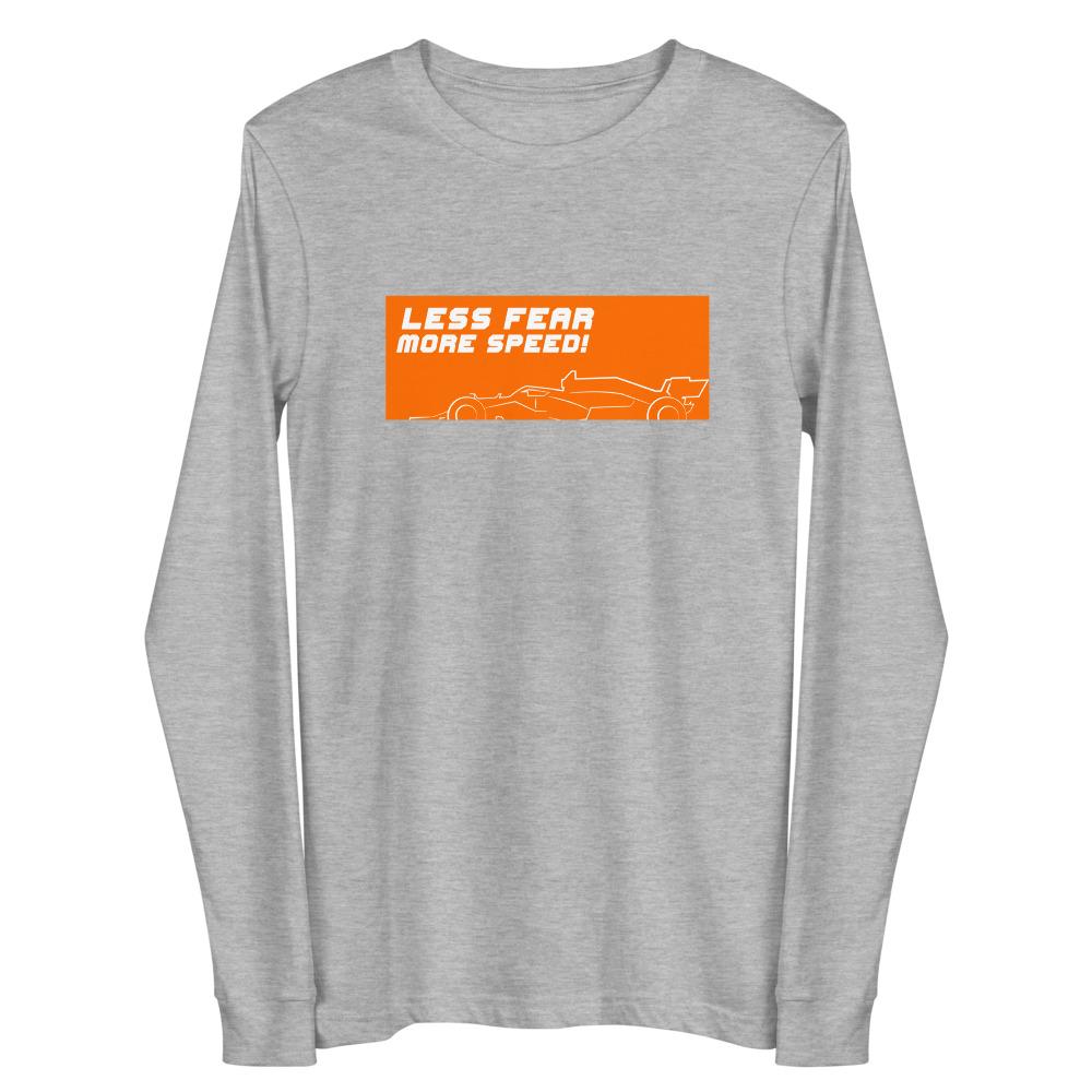 LESS FEAR MORE SPEED! 2.0 Long Sleeve Tee Embattled Clothing Athletic Heather XS 