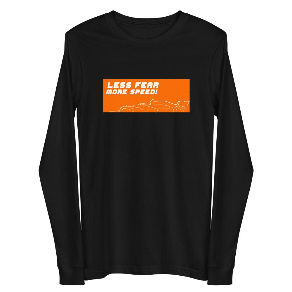 LESS FEAR MORE SPEED! 2.0 Long Sleeve Tee Embattled Clothing Black XS 
