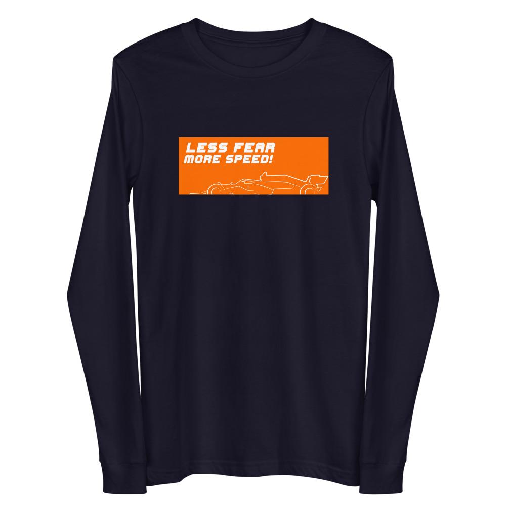 LESS FEAR MORE SPEED! 2.0 Long Sleeve Tee Embattled Clothing Navy XS 
