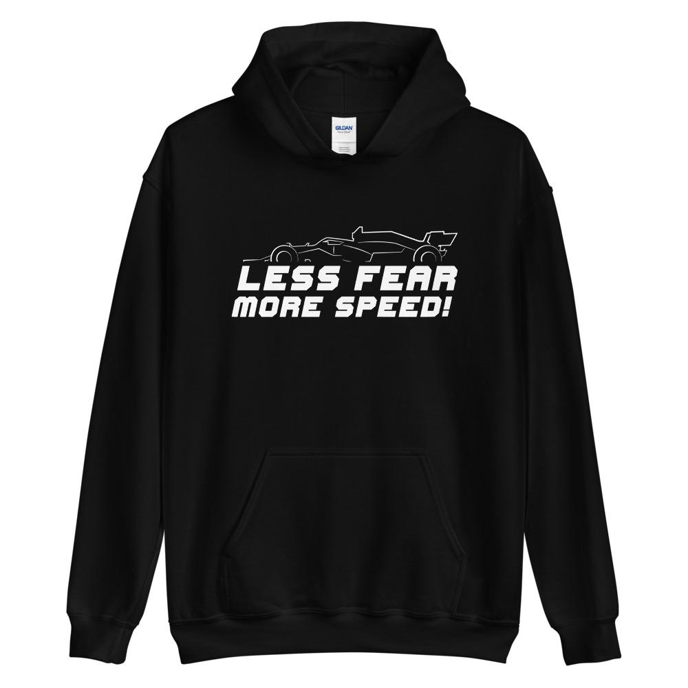 LESS FEAR MORE SPEED! Hoodie Embattled Clothing Black S 