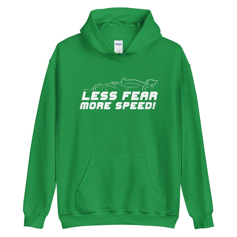 LESS FEAR MORE SPEED! Hoodie Embattled Clothing Irish Green S 