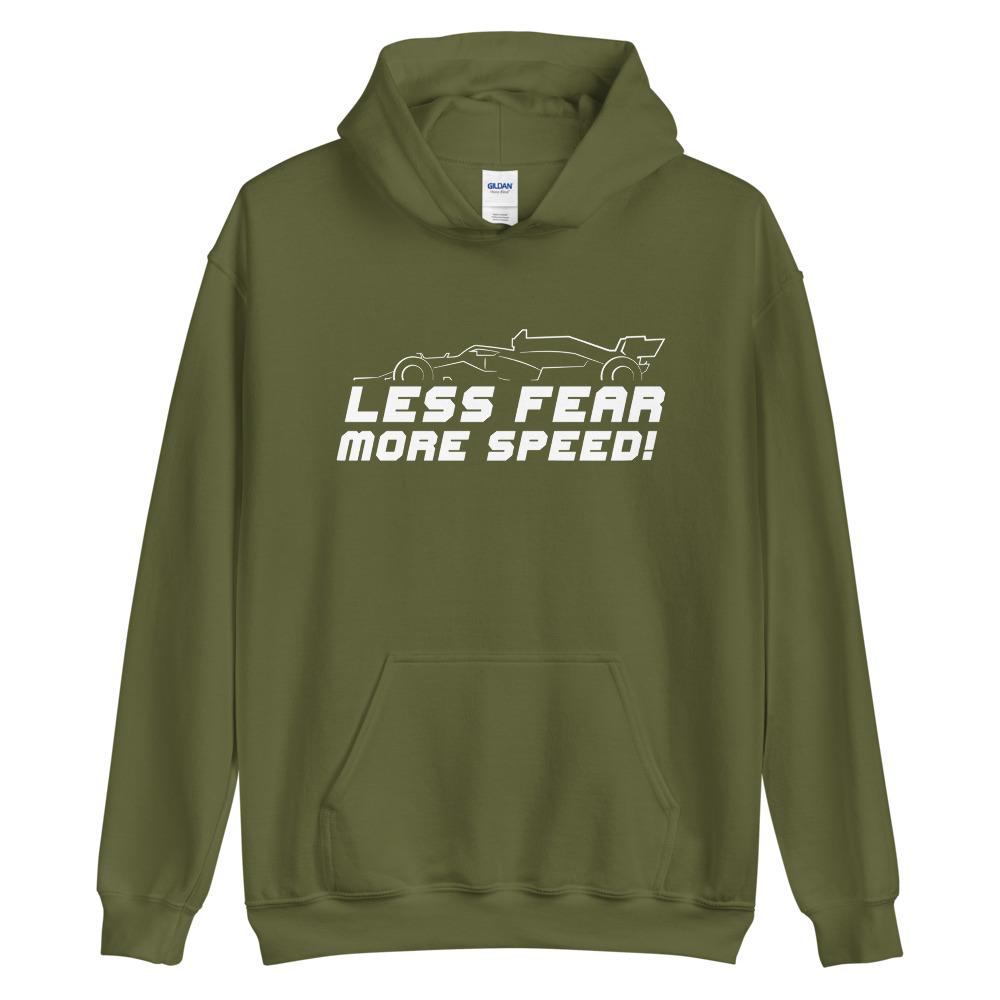 LESS FEAR MORE SPEED! Hoodie Embattled Clothing Military Green S 