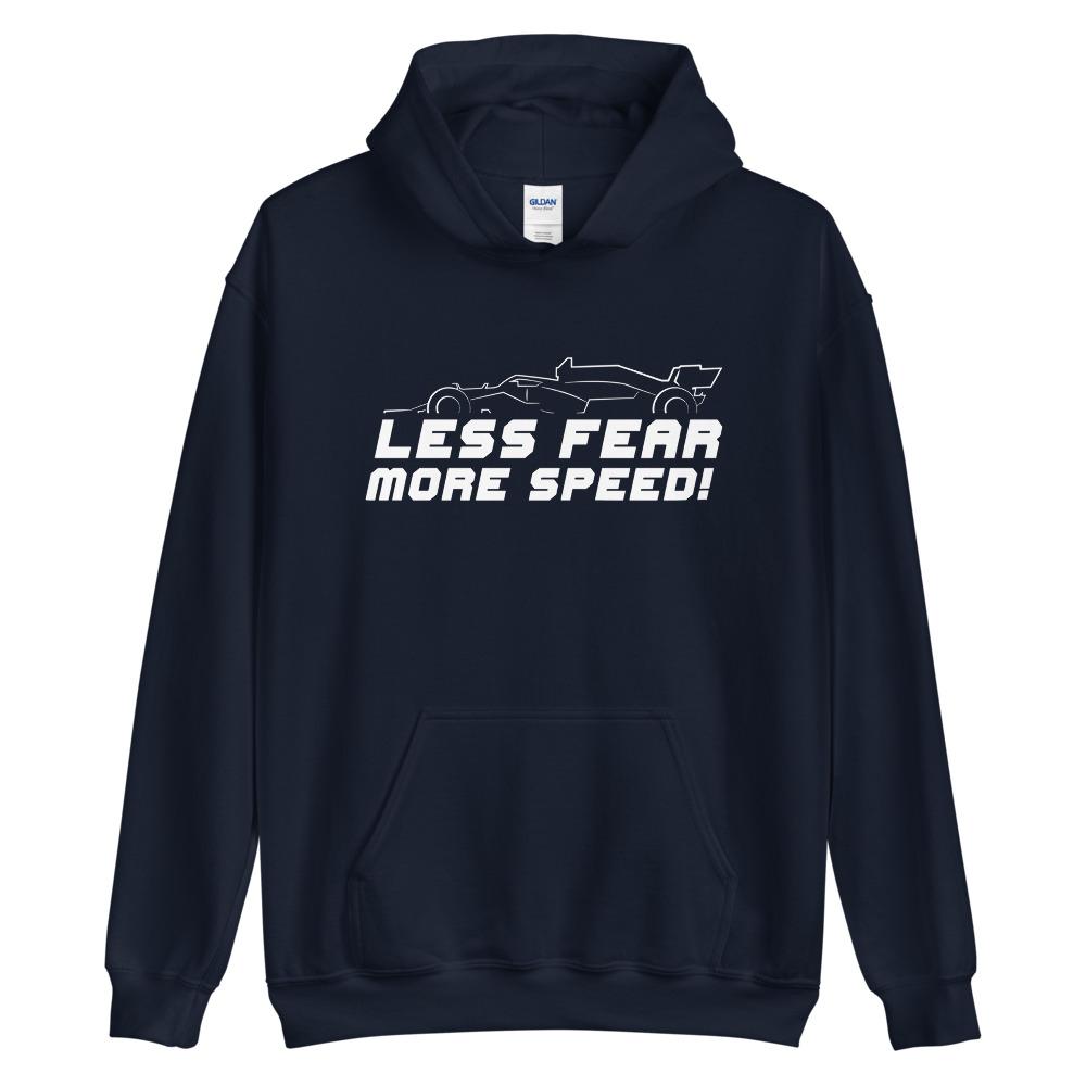 LESS FEAR MORE SPEED! Hoodie Embattled Clothing Navy S 