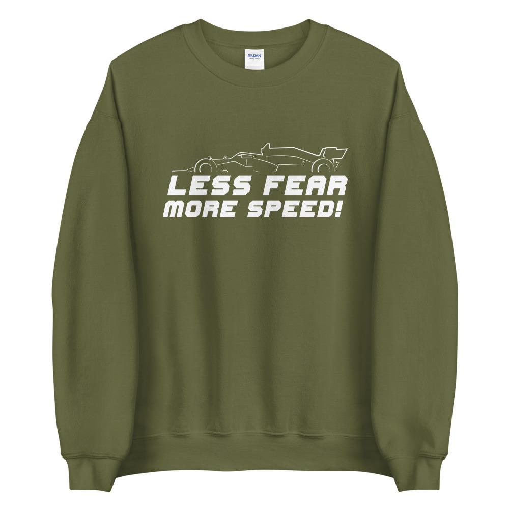 LESS FEAR MORE SPEED! Sweatshirt Embattled Clothing Military Green S 