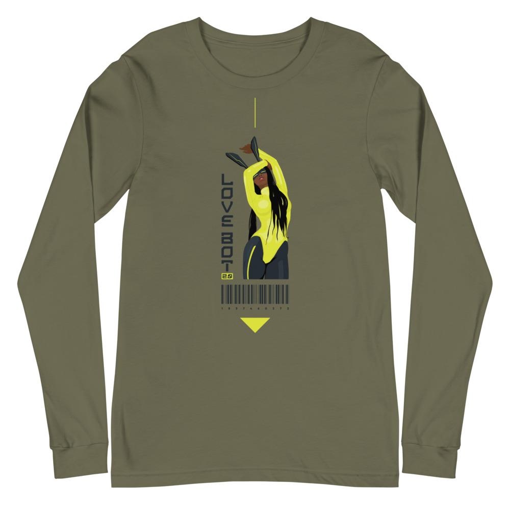 LOVE BOT 2.0 LEVEL 2 Long Sleeve Tee Embattled Clothing Military Green XS 