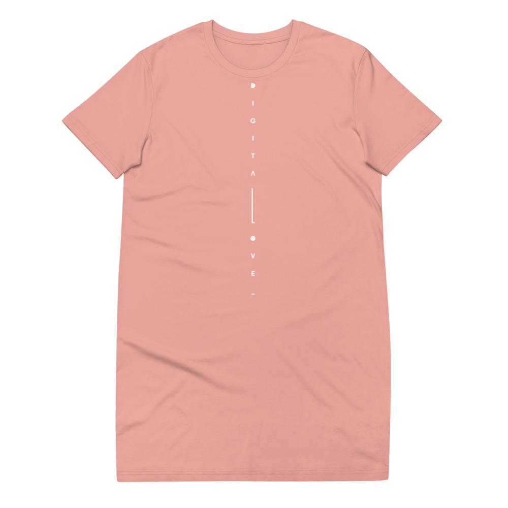 LOVEBOT Organic cotton t-shirt dress Embattled Clothing Canyon Pink XS 