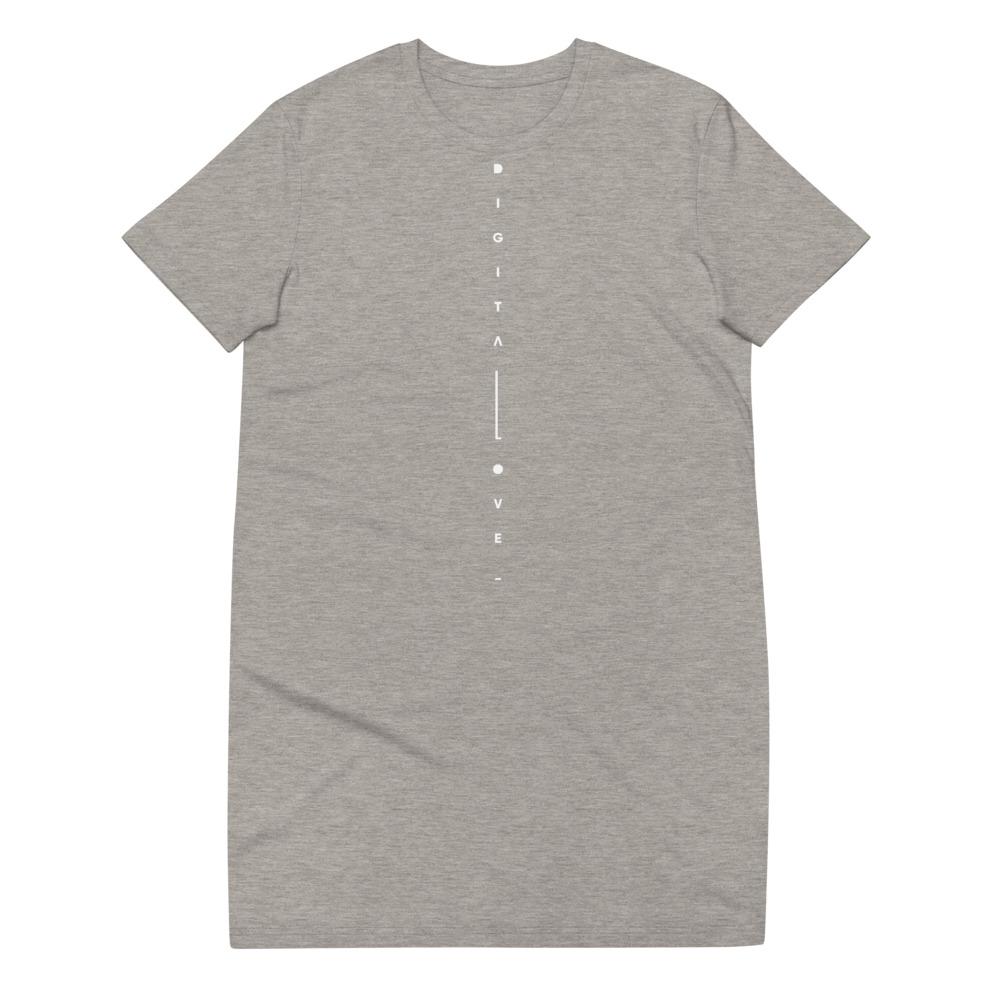 LOVEBOT Organic cotton t-shirt dress Embattled Clothing Heather Grey XS 