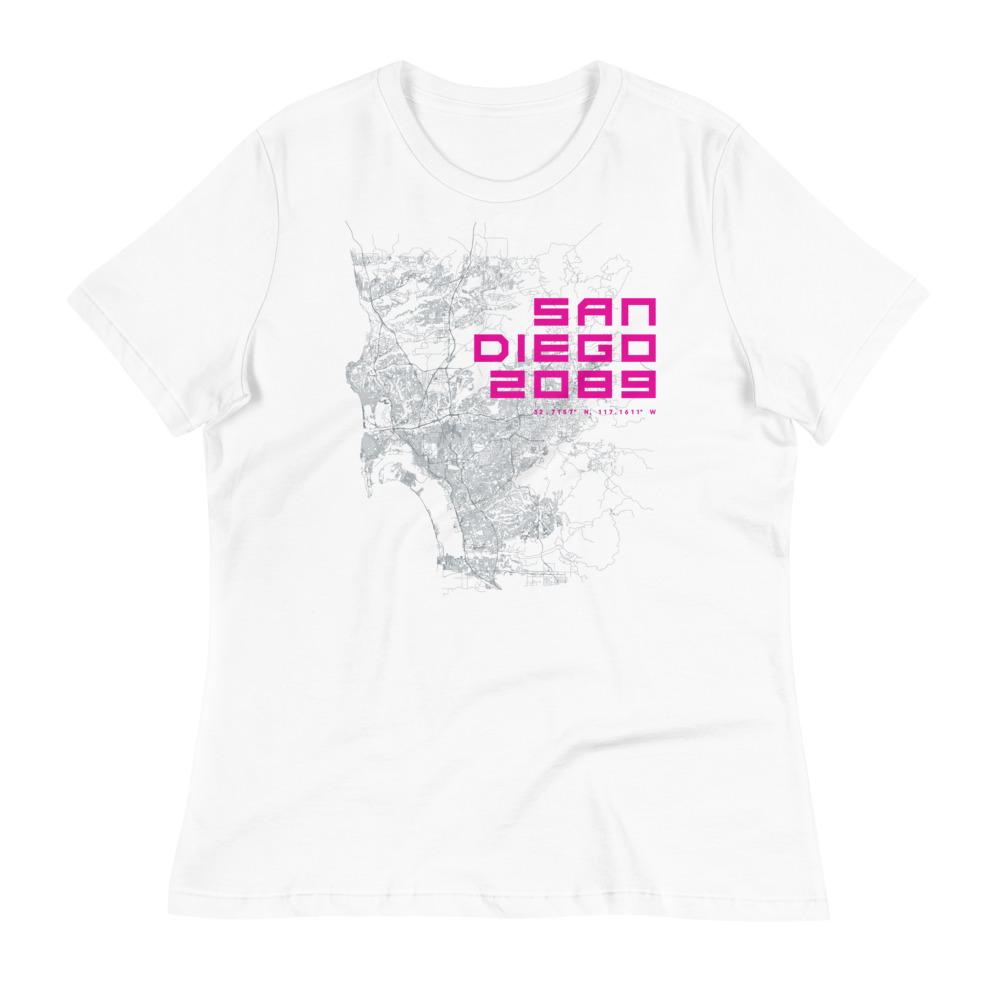 NEO SAN DIEGO 2089 Women's Relaxed T-Shirt Embattled Clothing White S 