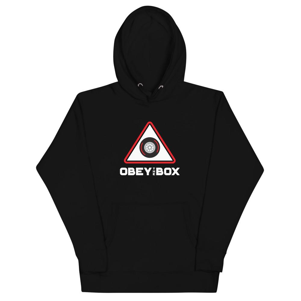 OBEY THE BOX RED Hoodie Embattled Clothing Black S 