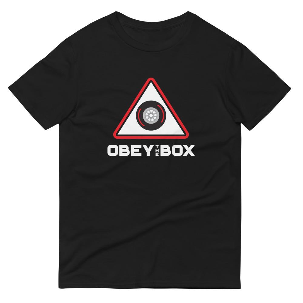 Obey The Box Red T-Shirt Embattled Clothing Black S 