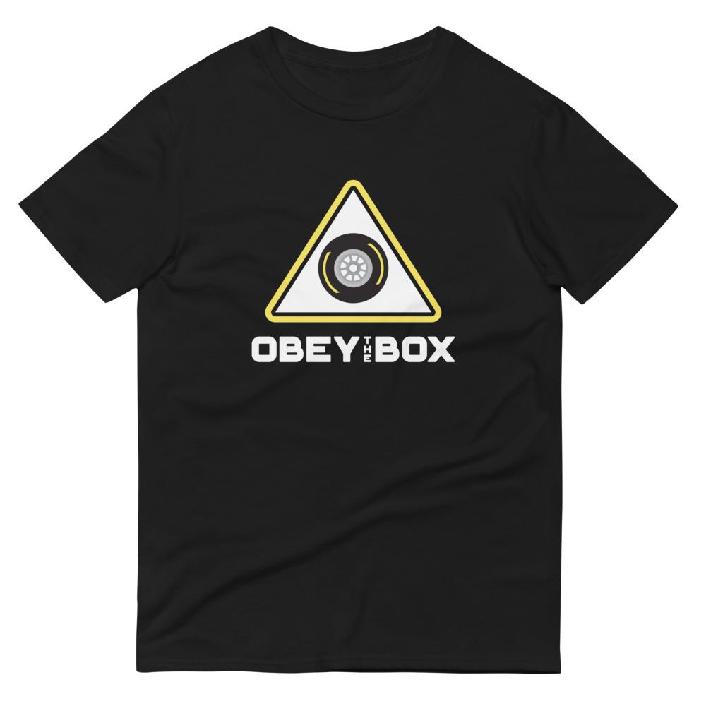 OBEY THE BOX YELLOW T-Shirt Embattled Clothing Black S 