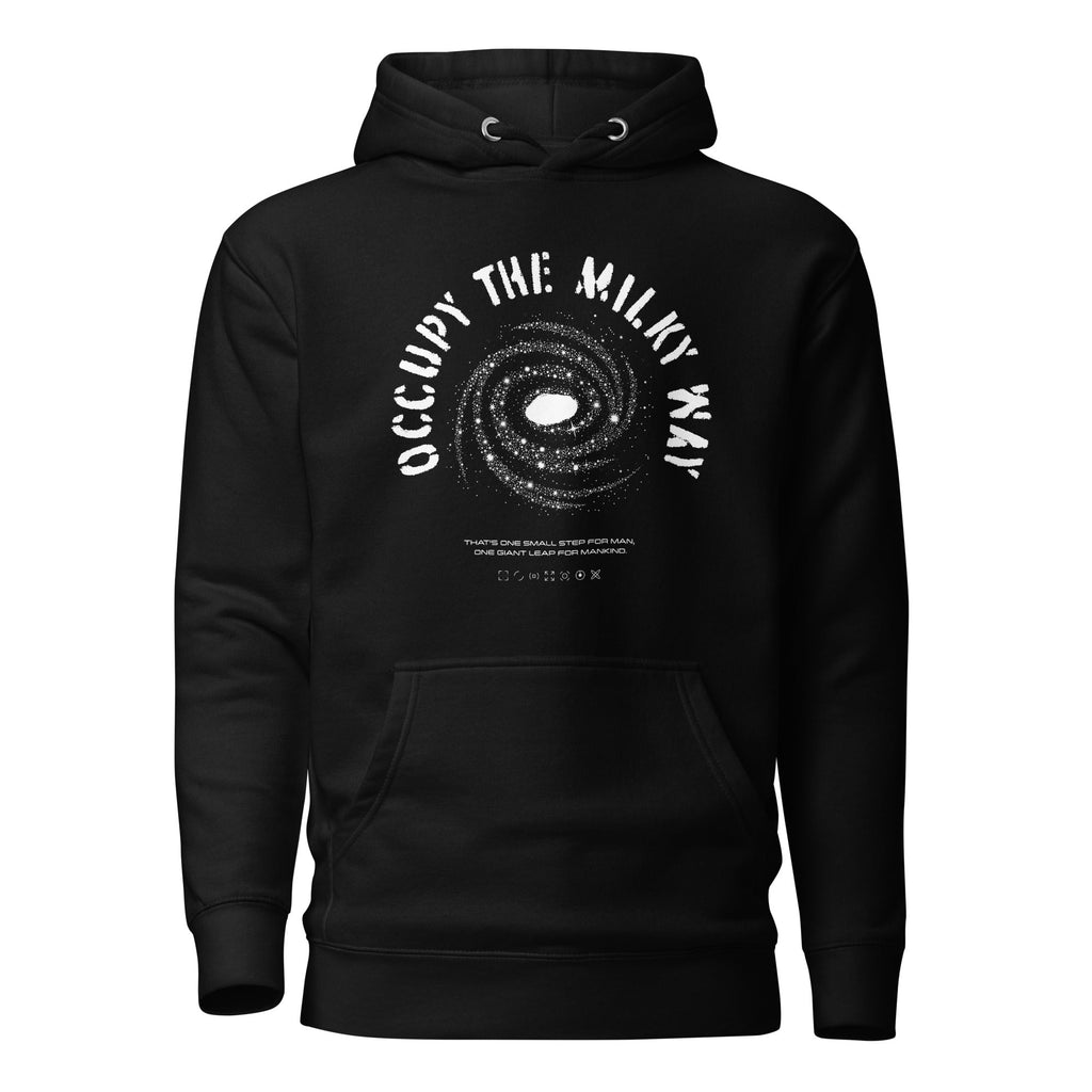 OCCUPY THE MILKY WAY Hoodie Embattled Clothing Black S 