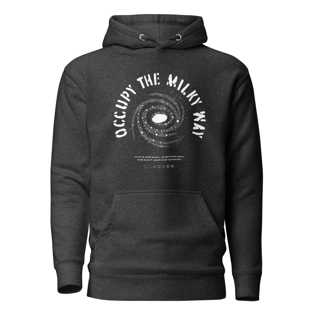 OCCUPY THE MILKY WAY Hoodie Embattled Clothing Charcoal Heather S 