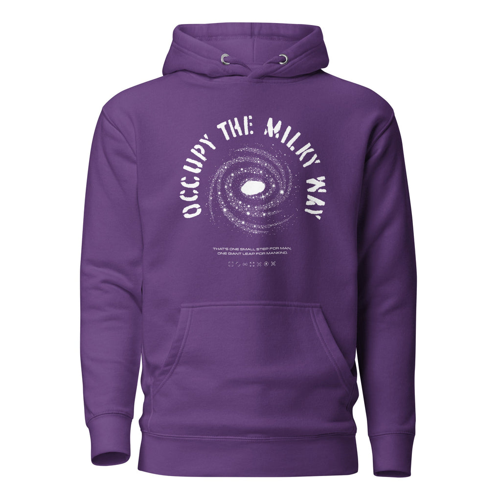 OCCUPY THE MILKY WAY Hoodie Embattled Clothing Purple S 