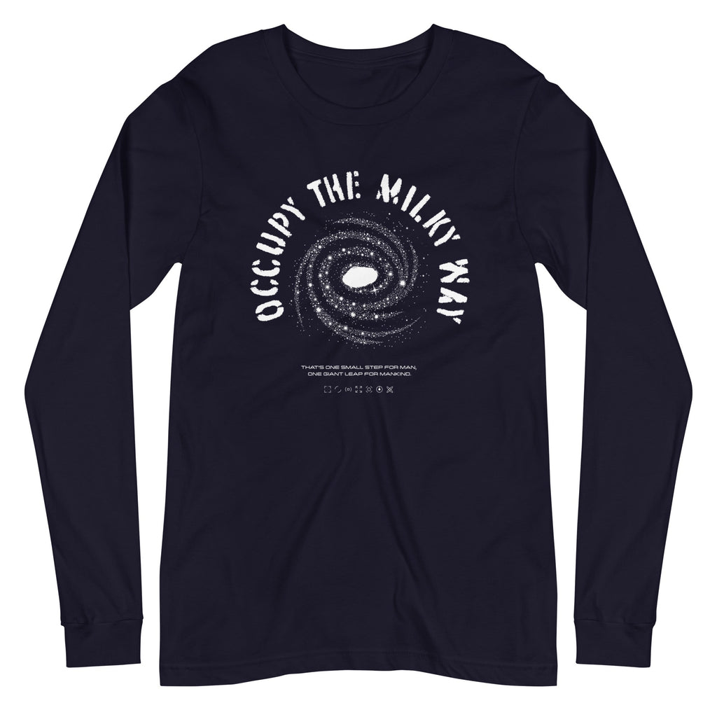OCCUPY THE MILKY WAY Long Sleeve Tee Embattled Clothing Navy XS 
