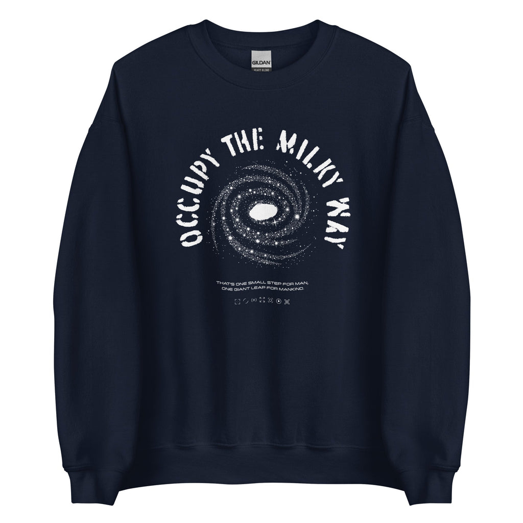 OCCUPY THE MILKY WAY Sweatshirt Embattled Clothing Navy S 