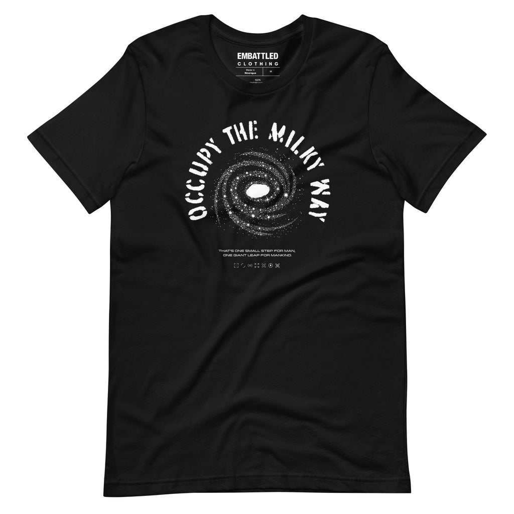 OCCUPY THE MILKY WAY t-shirt Embattled Clothing Black XS 