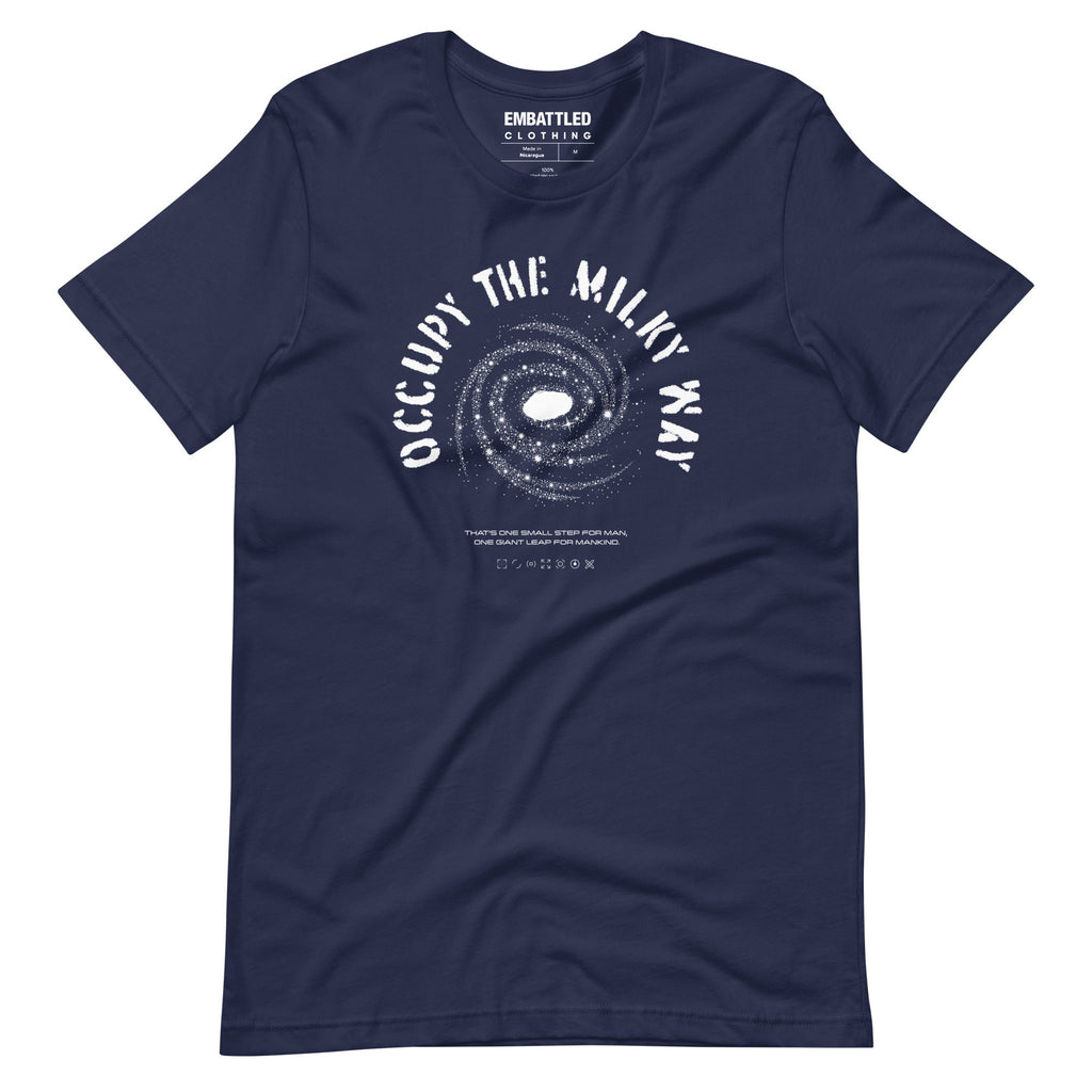 OCCUPY THE MILKY WAY t-shirt Embattled Clothing Navy XS 