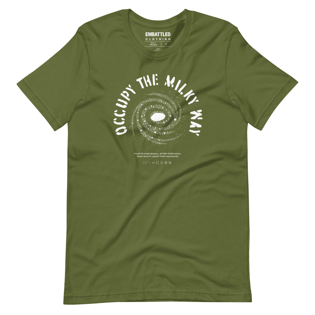 OCCUPY THE MILKY WAY t-shirt Embattled Clothing Olive S 