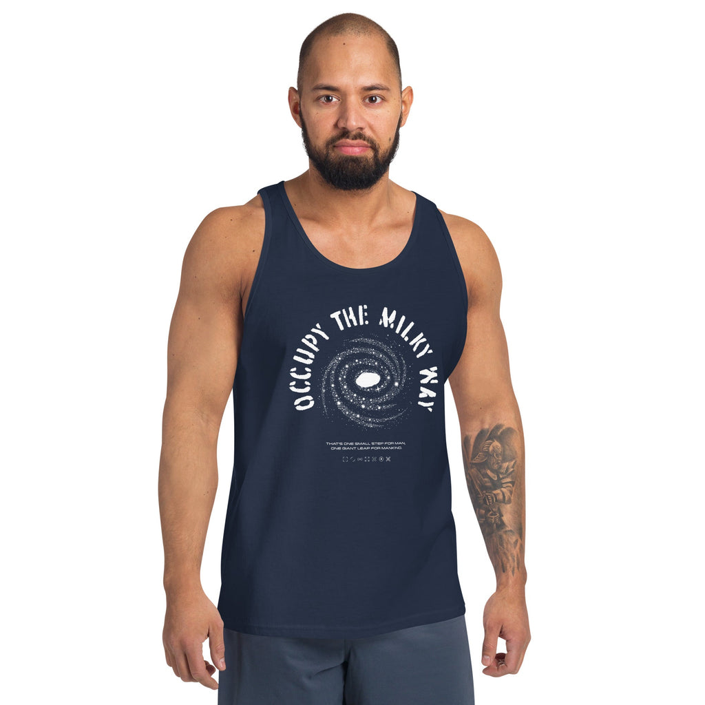 OCCUPY THE MILKY WAY Tank Top Embattled Clothing Navy XS 