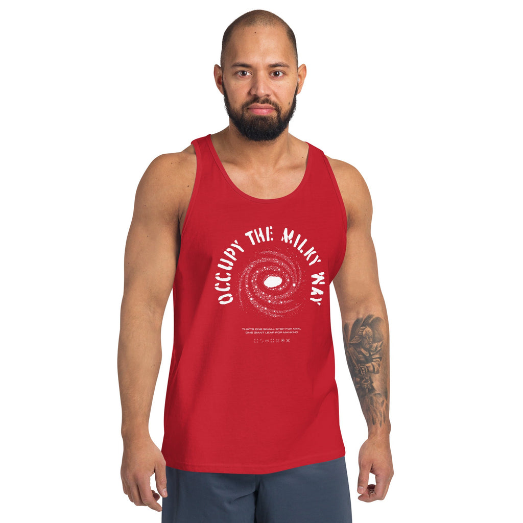 OCCUPY THE MILKY WAY Tank Top Embattled Clothing Red XS 