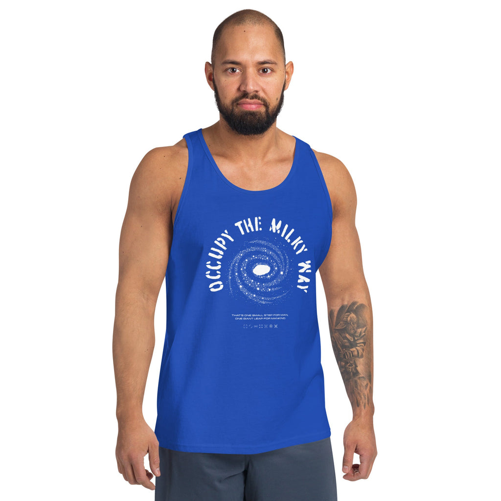 OCCUPY THE MILKY WAY Tank Top Embattled Clothing True Royal XS 