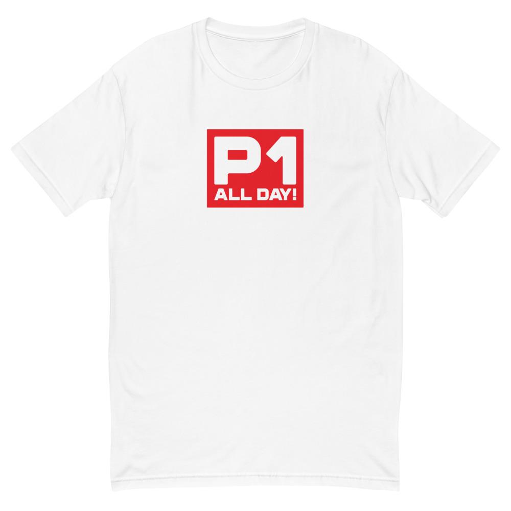 P1 ALL DAY! T-shirt Embattled Clothing White XS 