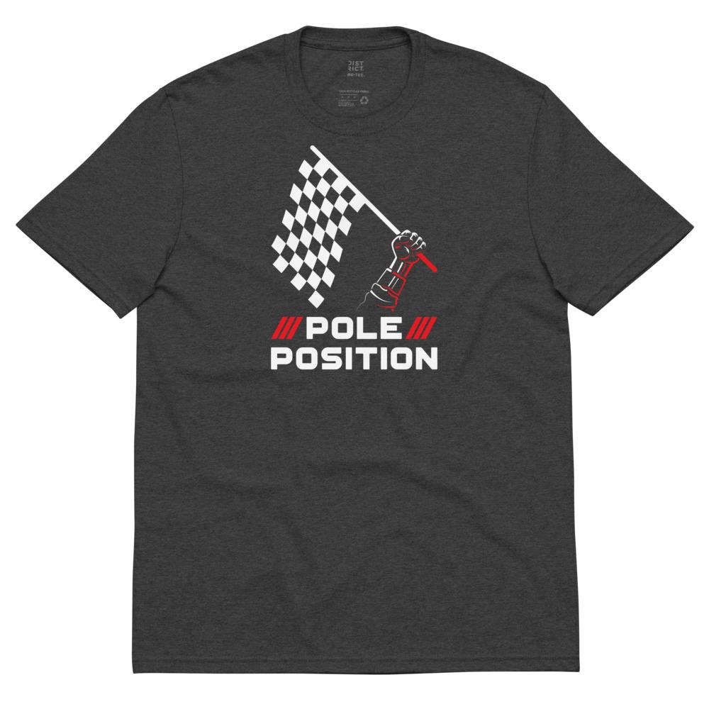 POLE POSITION recycled t-shirt Embattled Clothing Charcoal Heather S 