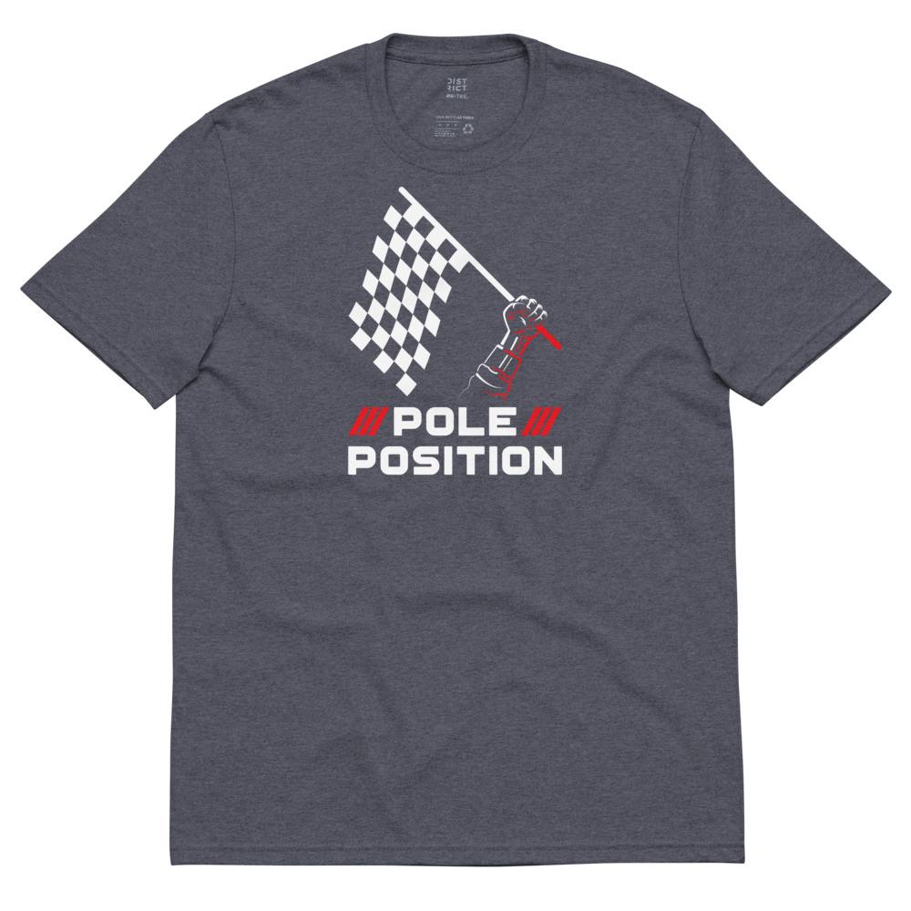 POLE POSITION recycled t-shirt Embattled Clothing Heathered Navy S 