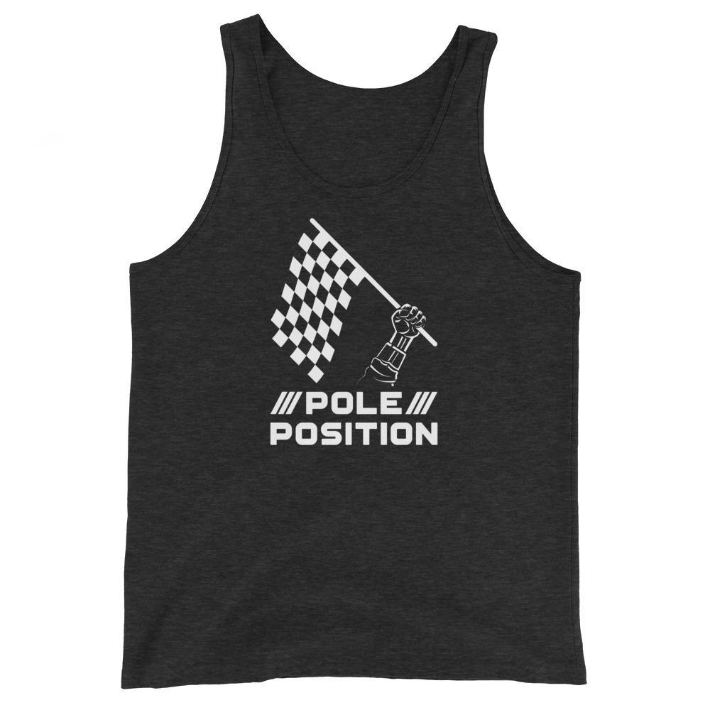 POLE POSITION Tank Top Embattled Clothing Charcoal-Black Triblend XS 