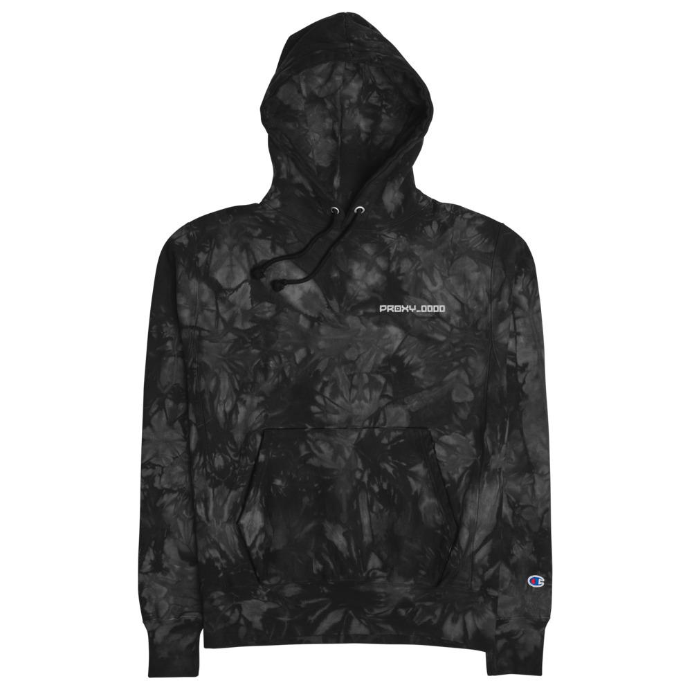 PROXY_0000 Champion tie-dye hoodie Embattled Clothing Black S 