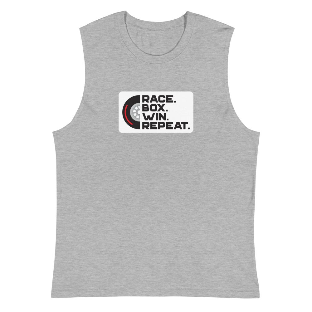 RACE. BOX. WIN. REPEAT. II Muscle Shirt Embattled Clothing Athletic Heather S 