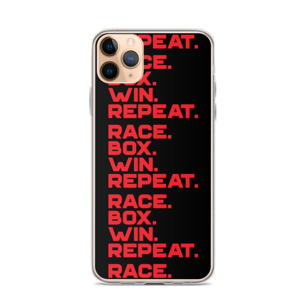 RACE. BOX. WIN. REPEAT. iPhone Case Embattled Clothing iPhone 11 Pro Max 