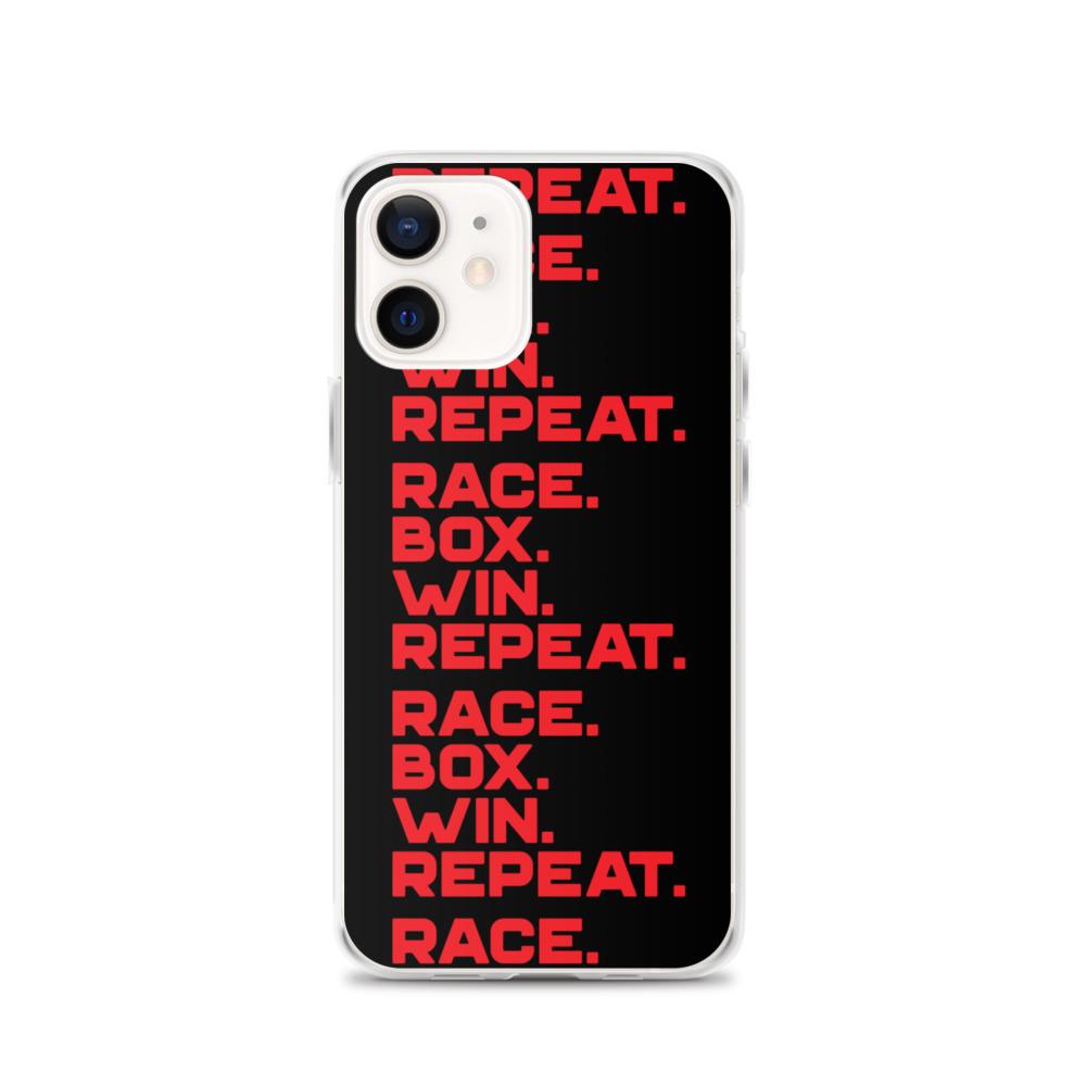RACE. BOX. WIN. REPEAT. iPhone Case Embattled Clothing iPhone 12 
