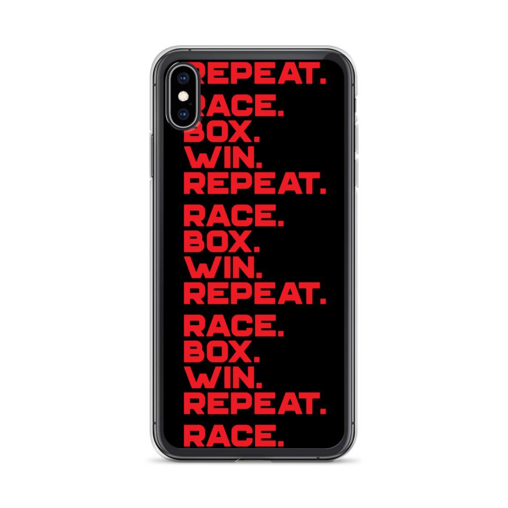 RACE. BOX. WIN. REPEAT. iPhone Case Embattled Clothing iPhone XS Max 