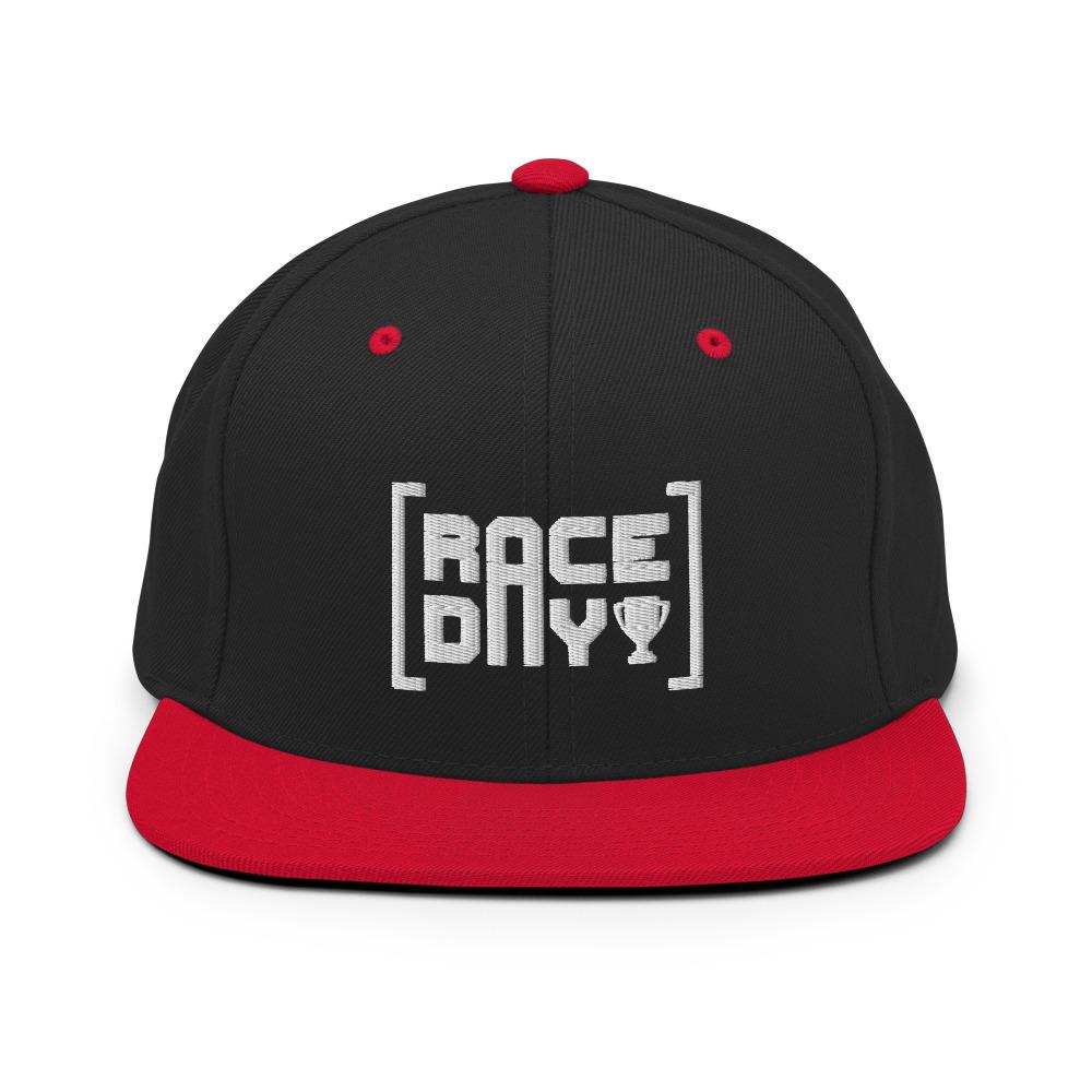 RACE DAY 2.0 Snapback Hat Embattled Clothing Black/ Red 