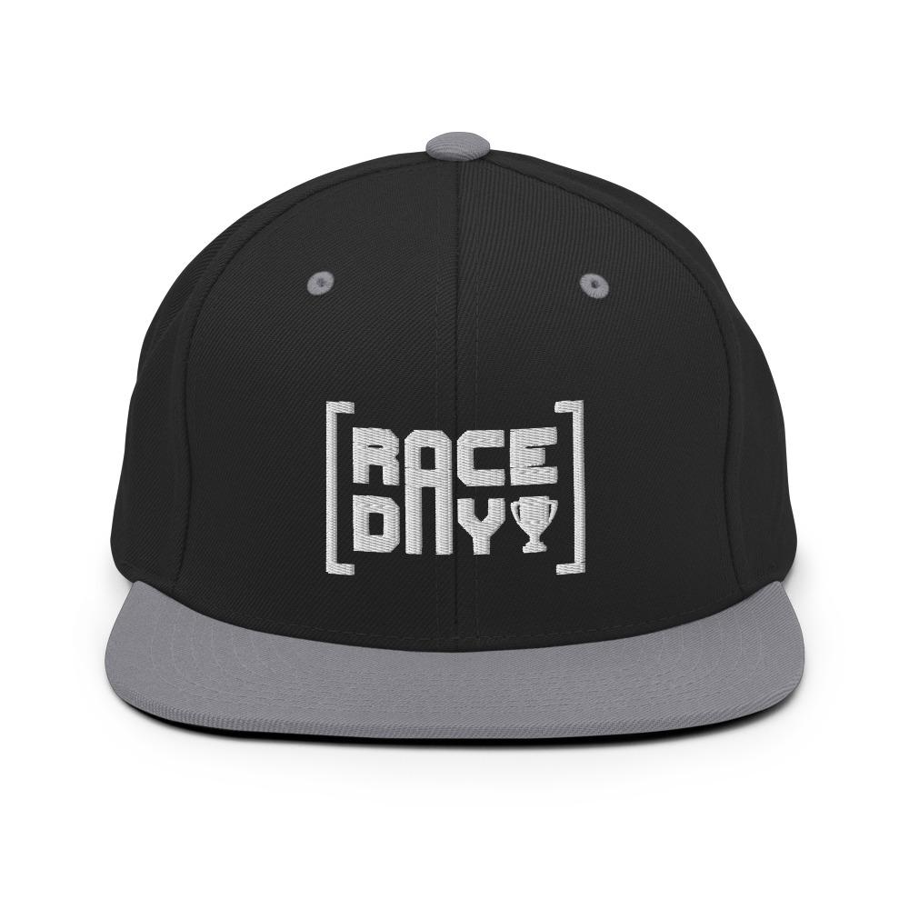 RACE DAY 2.0 Snapback Hat Embattled Clothing Black/ Silver 