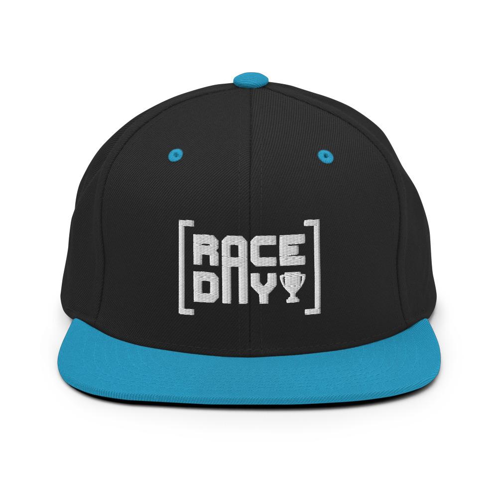 RACE DAY 2.0 Snapback Hat Embattled Clothing Black/ Teal 